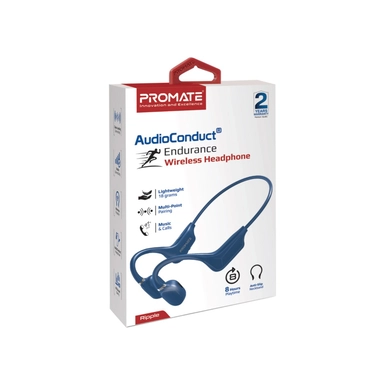 Promate Audio Conduct Endurance Wireless Headphone Blue
