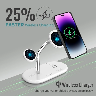 بروميت , شاحن لاسلكي بقدرة 65 واط مع Apple MagSafe بقدرة 15 واط ,أبيض