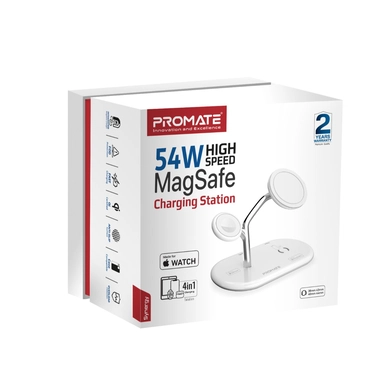 بروميت , شاحن لاسلكي بقدرة 65 واط مع Apple MagSafe بقدرة 15 واط ,أبيض