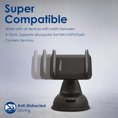 بروميت , حامل السيارة العالمي لجميع الهواتف الذكية ,أسود