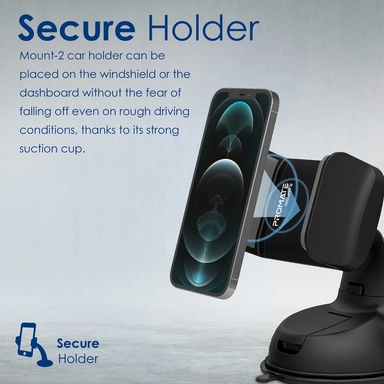 بروميت , حامل السيارة العالمي لجميع الهواتف الذكية ,أسود