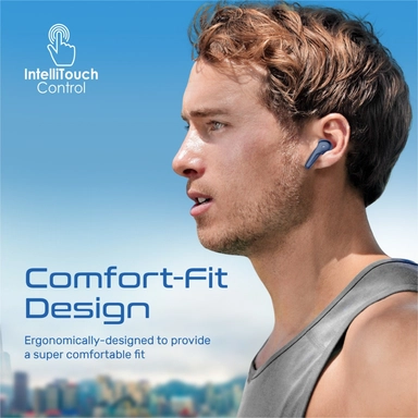 بروميت , سماعة أذن ENC عالية الوضوح مع IntelliTouch , أزرق