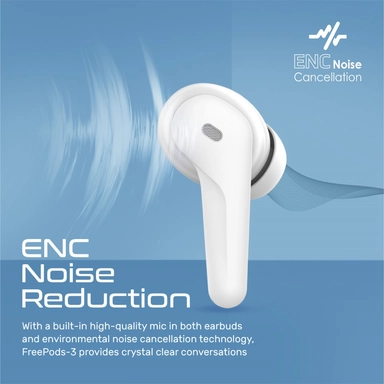 بروميت , سماعة أذن ENC عالية الوضوح مع IntelliTouch , أبيض