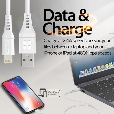 Promate 20W Fast Charging USB-C TO Lightning Cable 2M White