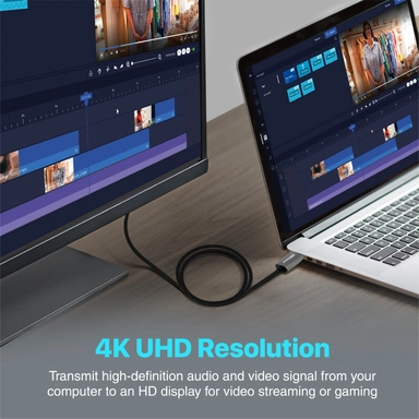 Promate 4K@60Hz Display Port to HDMI Cable 2m Grey 