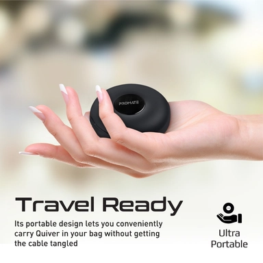 Promate 3-in-1 Retractable Magnetic Charging Cable 60W Black