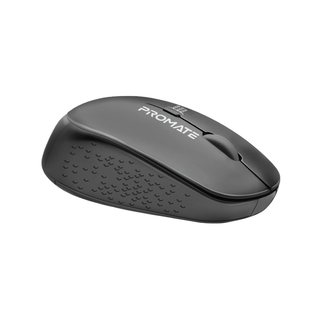 Promate MaxComfort Ergonomic Wireless Mouse Tracker Black