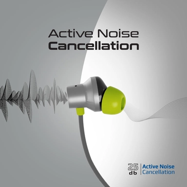Promate Sporty Bluetooth V5.2 Neckband ANC Earphones Grey