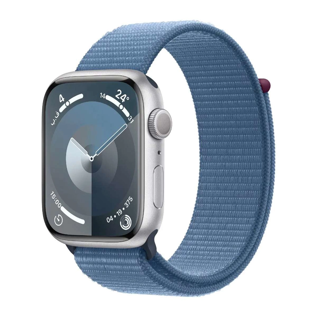 Apple Watch Series9 GPS 41mm Silver & Winter Blue Sport Loop