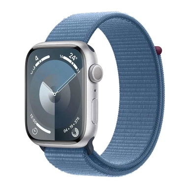 Apple Watch Series9 GPS 45mm Silver & Winter Blue Sport Loop