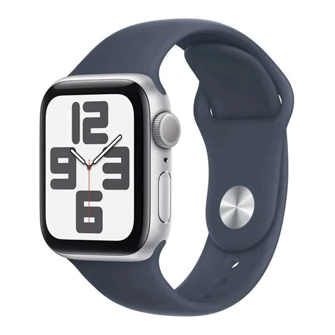 Apple Watch SE GPS 44mm Silver Aluminium Storm Blue Band-S/M