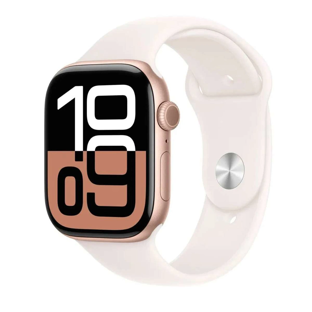 Apple Watch Series 10 GPS 42mm Rose Gold Aluminium Case with Light Blush Sport Band - M/L