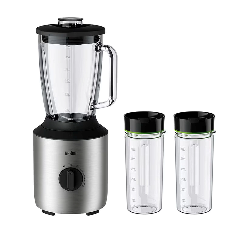 Braun PowerBlend 3 Jug blender with 2 bottles, 800 Watt, 1.5L, JB3272SI