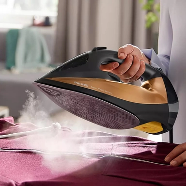 كاوية فيليبس بخار 2800 واط اسود*ذهبي DST7040/86