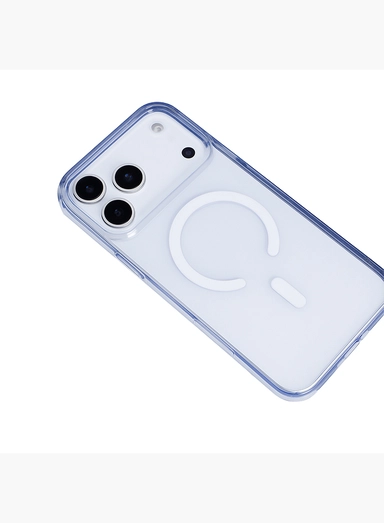 غطاء زوندا شفاف لآيفون 17 برو مع ماج سيف - أبيض