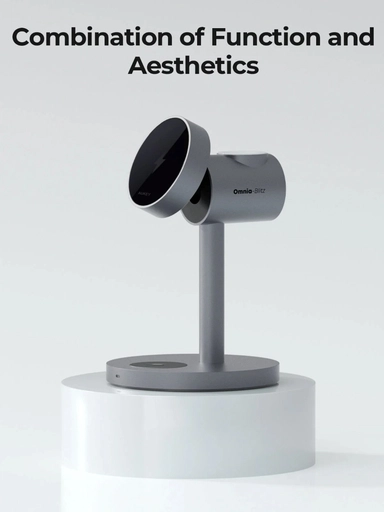 أوكي، شاحن سريع لاسلكي 3 في 1 للآيفون والأندرويد، رمادي