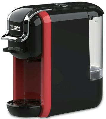 Xper coffee maker for capsules and coffee, 1450 Watts, 19 Bar, Red, XPC-90R
