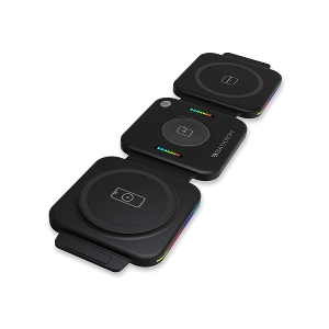 Baykron Foldable Wireless 3-In-1 Charger Black