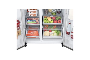 LG Side By Side Refrigerator 21.7 CU.ft, Silver Platinum, LS25HVLVLV