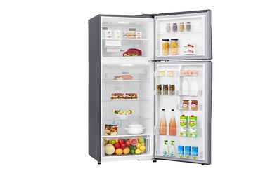 LG Top Freezer Refrigerator 15.4 CU.ft, Smart ThinQ (wifi), Inverter Linear Compressor LT17HBHSLN