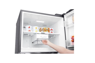 LG Top Freezer Refrigerator 15.4 CU.ft, Smart ThinQ (wifi), Inverter Linear Compressor LT17HBHSLN