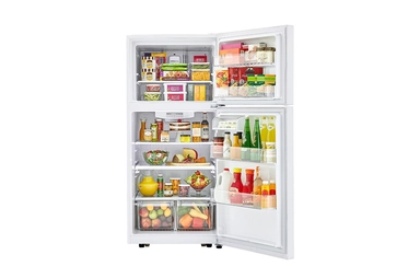 LG 23.2 Cu.Ft, Top Freezer Refrigerator, White, LT24CBBWLH