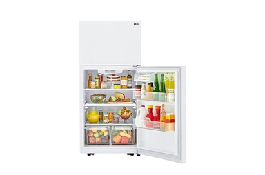 LG 23.2 Cu.Ft, Top Freezer Refrigerator, White, LT24CBBWLH