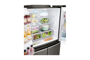 LG 26.7 cu.ft Instaview Door-In- Door Refrigerator, black, Less Cold Air Loss, M334VBMLD