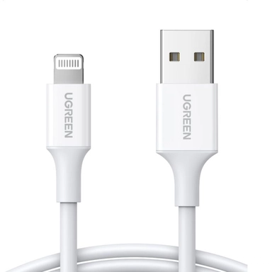 يوجرين , كابل USB-A إلى لايتنينج  ,نيكل 2 متر ,أبيض