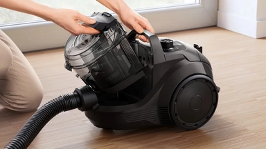 Bosch W2000 Bagless Vacuum Cleaner, 2L, Black, BGS21WBAGB