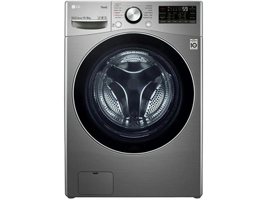 LG Front Load Washer-Dryer 15 KG, 8 KG, Silver Steel, WS1508XMT