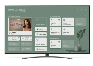 LG Real 4K NanoCell 55 Inch 86 Series, Nano Color,a7 Gen4 AI Processor 4K,Cinema Screen, 55NANO86VPA