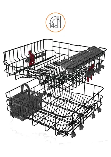 غسالة صحون ويرلبول 10 برامج ابيض WFO3T133NL