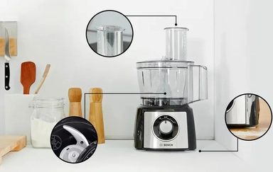 Bosch Food Processor, 2.3L, W800, Black, MCM3501MGB