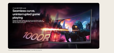 LG UltraGear™ 1000R curved Gaming monitor QHD 180Hz  27” Bk