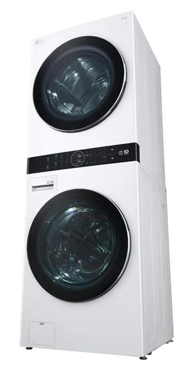 غسالة 21 ك ونشاف 16 ك LG WashTower امامية ابيض WK2116WHT