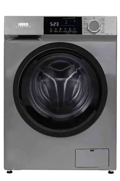 Haam Front Load ,Washing Machine ,10.5 kg, Inverter, Silver, HMFL105SMINV