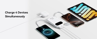 بنك الطاقة بيسوس بسعة 20000 ملي أمبير وقدرة 22.5 واط – اللون الأبيض