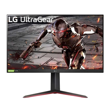 LG شاشة الألعاب ذات الدقة العالية الكاملة طراز UltraGear™‎ مقاس ﻿31.5 بوصة التي تتميز بمعدل تحديث يبلغ 165 هرتز وبميزة تقليل ضبابية الحركة بمقدار 1 مللي ثانية والمتوافقة مع تقنية NVIDIA® G-SYNC®‎