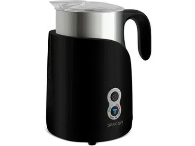 SENCOR Milk Frother and Warmer, 650 Watts, Black * Steel, SMF 4000BK