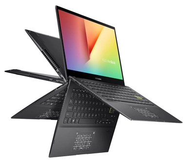 Asus VivoBook 2*1 Touch 14", i7-1165G7-16G-512SSD, Win11, Black