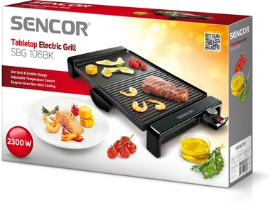 Sencor Grill 2300 Watts Black, SBG 106BK