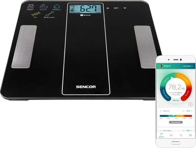 مقياس اللياقة البدنية بلوتوث سينكور 180 كيلو اسود SBS 8000BK