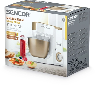 Sencor Stand Mixer 4.5 Liter 1000 Watt White * Gold, STM 4467CH