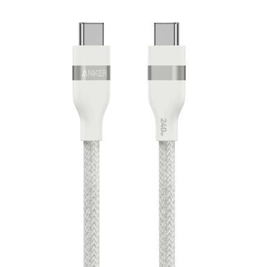 Anker C to C Cable 6 ft  240W Braided A82E2H22 - White