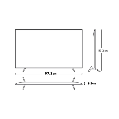 LG UHD 4K TV 43 Inch UP75 Series, 4K Active HDR WebOS Smart AI ThinQ, 43UP7550PVG