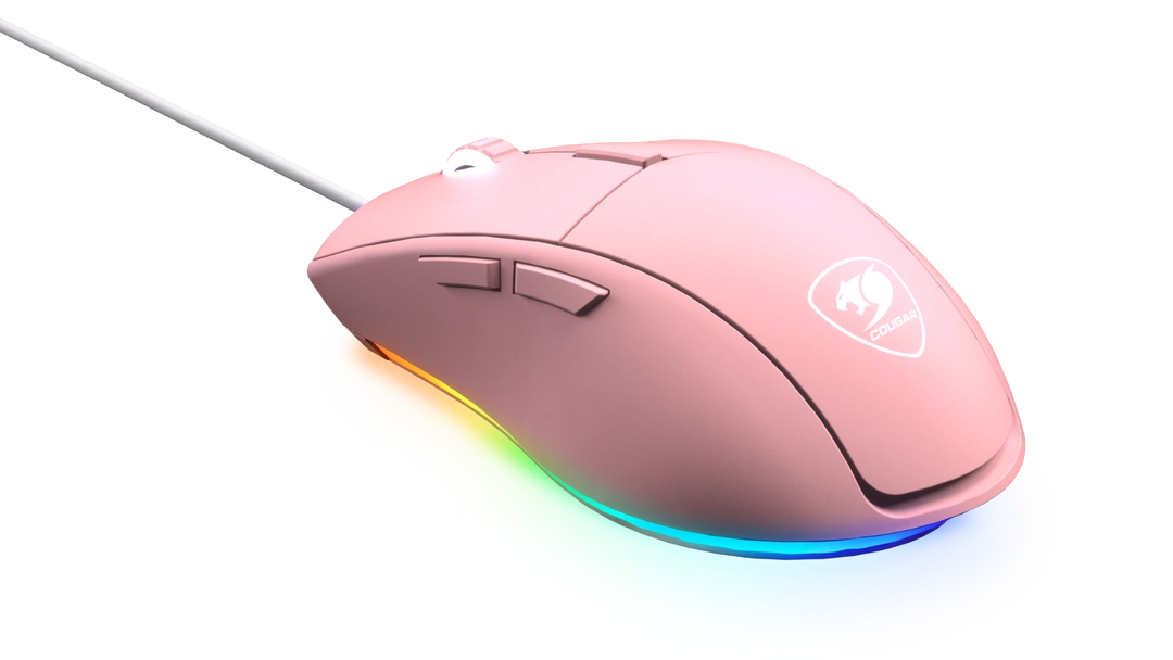 كوغار,ماوس ألعاب مينوس إكس تي مستشعر بصري, وردي