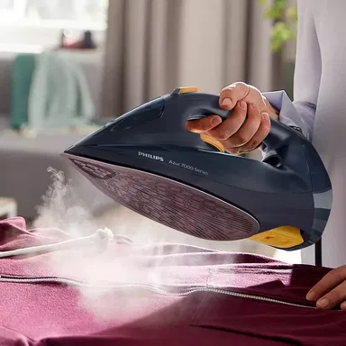 Philips 7000 Series HV Steam Iron, 3000 Watts, Black, DST7060/26
