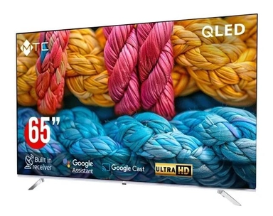 شاشة تلفزيون MTC مقاس 65 بوصة 4K UHD ذكي لوحة Google TV QLED - موديل QMT65UH700GO