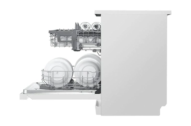 LG QuadWash™ Dishwasher, 14 Place Setting, EasyRack™ Plus, Dual Zone Wash, ThinQ, White - DFB512FW